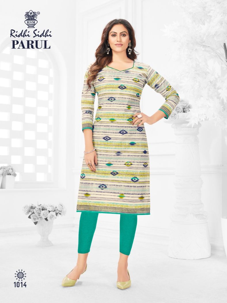 Ridhi Sidhi Parul 1 fancy Regular Wear Cotton Printed Long Kurti Collection